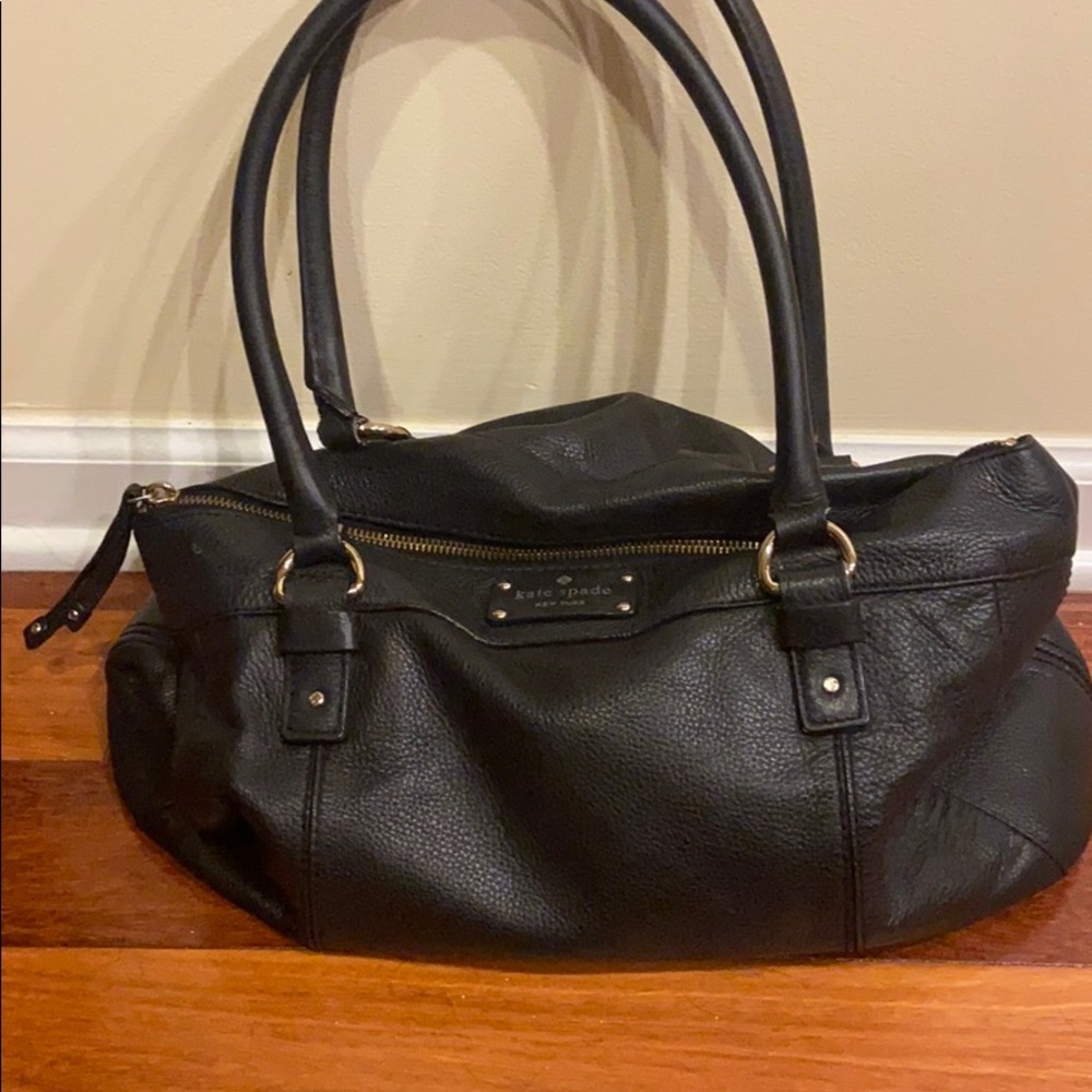 Kate Spade black leather one shoulder purse
